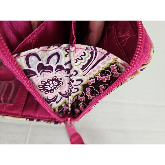 Vera Bradley Very Berry Zip Around Quilted Floral Wallet Twist Lock Retired HTF - Picture 11 of 15